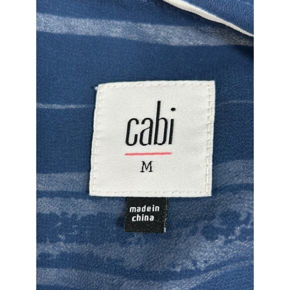 Cabi Dress Size M Navy Blue Nautical Striped Knot Mini Beachy Coastal Vacation - Picture 6 of 10